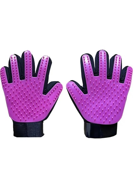 Kedi Eldiveni Kauçuk Evcil Hayvan Temizleme ve Tüylerini Alma Fırçası Evcil Hayvan Bakım Eldiveni Kedi ve Köpek Banyo Ürünleri Tüylerini Alma Araçları mor (Yurt Dışından)