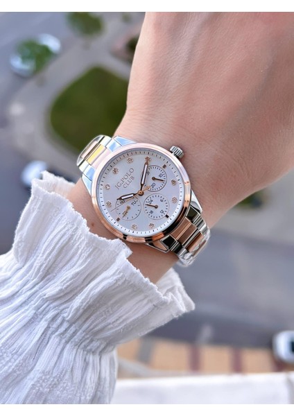 Çelik Kasa & Kordon Kadran Fonsiyonları Aktif Kadın Kol Saati+Bileklik JG04411.2 fiyatları