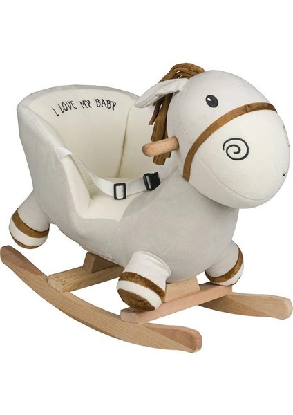 Nessiworld Safeline Bebe Peluş Ahşap Sallanır Oyuncak At