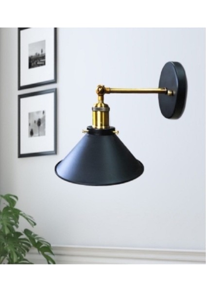 Şık Siyah Retro Metal Aplik, modern ve estetik aydınlatma seçeneği