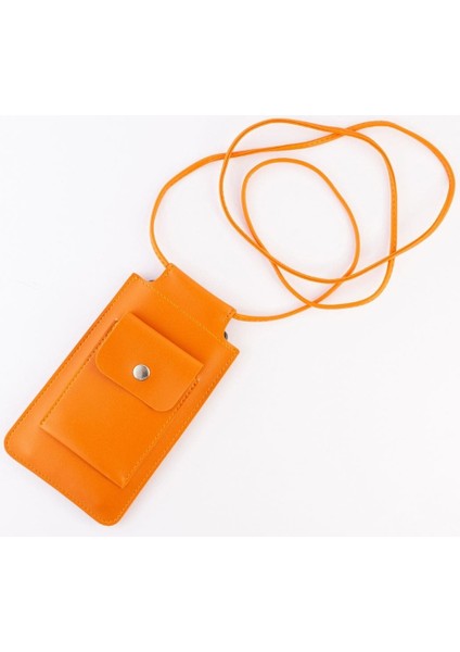 Vegan Deri Askılı Telefon Çantası – Iphone 16 ve Tüm Modellerle Uyumlu, Minimal Cepli Günlük Çanta (Krem, Siyah, Kahve, Sarı, Kırmızı, Turuncu, Mavi, Lila, Beyaz)