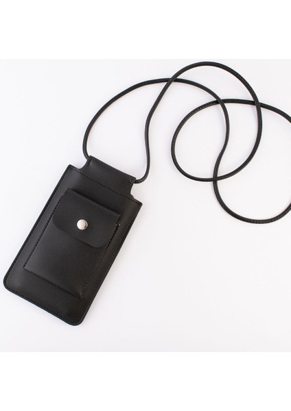 Vegan Deri Askılı Telefon Çantası – Iphone 16 ve Tüm Modellerle Uyumlu, Minimal Cepli Günlük Çanta (Krem, Siyah, Kahve, Sarı, Kırmızı, Turuncu, Mavi, Lila, Beyaz)