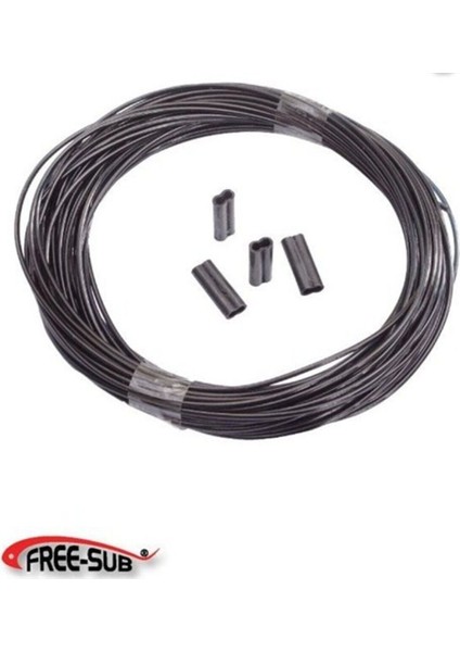 Free-Sub 1.50 Zıpkın Misinası + Klipsi Kit, (10MT Misina + 4 Ad. Klips)