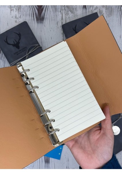 Keep On Going Binderli Deri Kapak Depolama Dosyalı Gri Renk Özel Tasarım Ajanda/notebook/klasörlü Defter fiyatları
