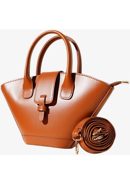 Taba Bucket Kova Model Asimetrik Kesim Astarlı Kadın Çanta - Rb1032