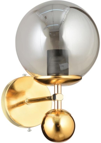 Larin Tekli Gold Füme Glop Camlı Aplik