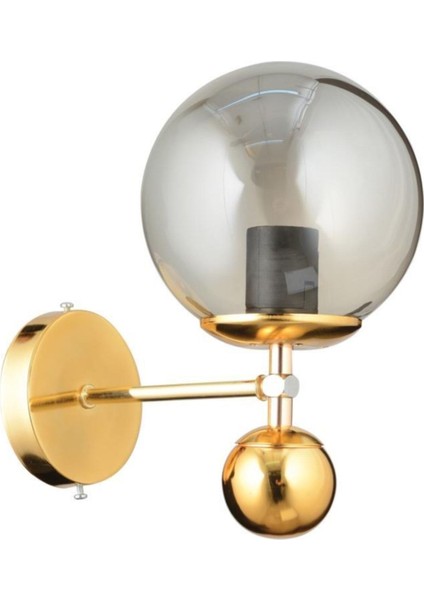 Larin Tekli Gold Füme Glop Camlı Aplik