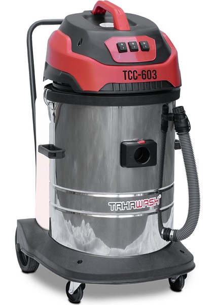 Sanayi Tipi Üç Motorlu Oto Kuaför 60 Litre Süpürge - TCC-603