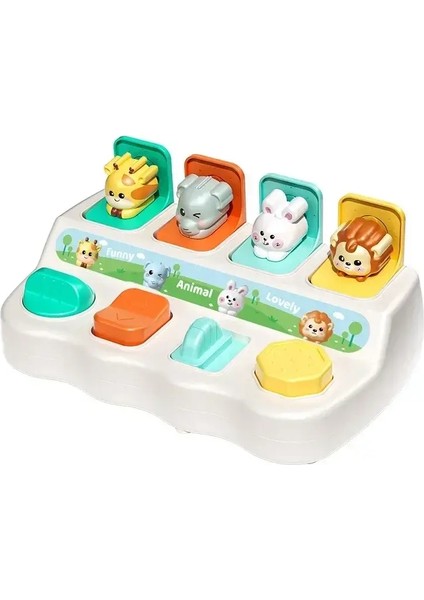Montessori Pop Up Hayvan Oyuncakları ve Öğrenme Kutuları, Çocuk Doğum Günü Hediyesi Için Uygun Mantıksal Düşünme ve Motor Becerilerini Geliştirir: 1-Pcs (Yurt Dışından)