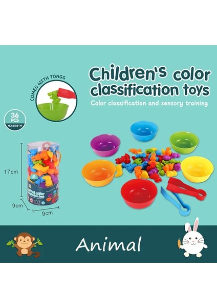 Gökkuşağı Sıralama Oyunu Hayvan Bulmaca Oyuncak Dinozor Trafik Renk Eşleştirme Oyunu Montessori Eğitim Duyusal Oyuncaklar Çocuklar Için Okul Öncesi Renk: C (Yurt Dışından)