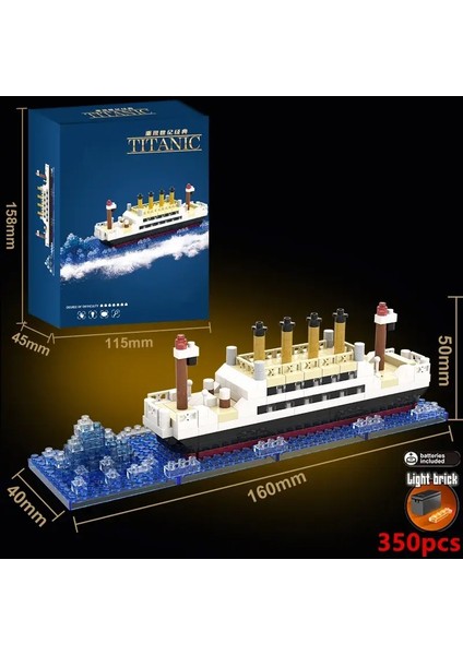 Titanik Yaratıcı Lüks Iceberg Cruise Gemi Tekne Batığı Set Şehir Dıy Model Yapı Taşları Tuğla Oyuncaklar Çocuklar Için Yetişkin Hediyesi: 305PCS (Yurt Dışından)