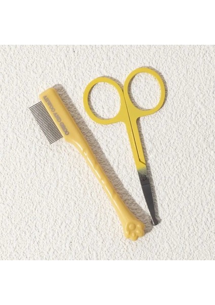 Paslanmaz Çelik Evcil Hayvan Yüz Temizleme Tarak Seti Ince Diş Gözyaşı Lekelerini, Göz Çamurunu ve Kedi Tüyünü Temizleyen Tarak Evcil Hayvan Bakımı Renk: Siyah (Yurt Dışından)