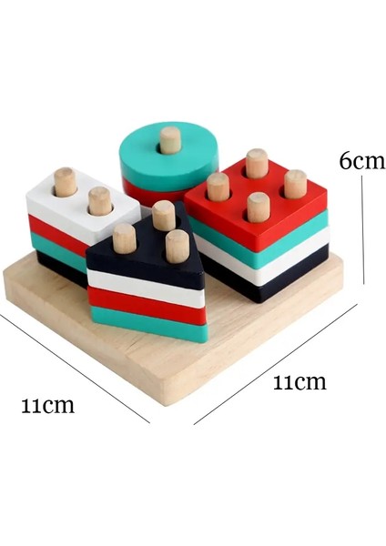 Montessori Toys Bebek Ahşap Silindir Kavusu Boncuk Labirent Yürümeye Başlayan Çocuklar Için Erken Öğrenme Eğitim Bulmacası 1 2 3 Yıl Renk: AW153 (Yurt Dışından)