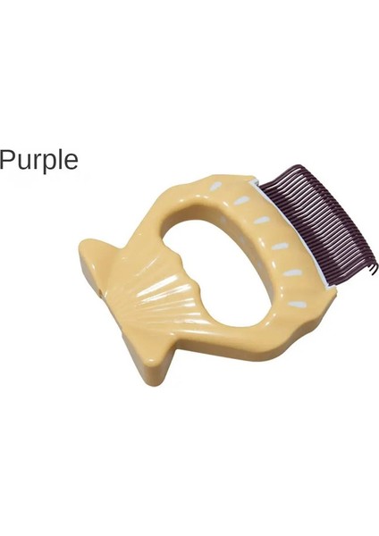 Uzun Saçlı Evcil Hayvan Bakım Fırçası Rahat Tutuş Pürüzsüz Saç Dalı Tasarım Evcil Hayvan Saçı Remover Tnabilir Güzellik Araçları mor/boyut:opp (Yurt Dışından)
