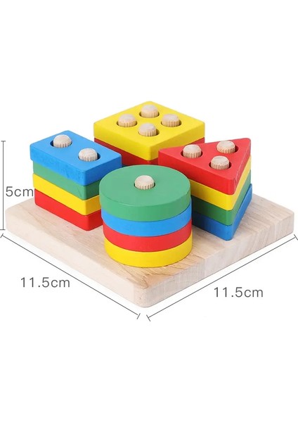 Çocuklar Ahşap Montessori Gelişimsel Oyuncaklar Şekil Bebek Erken Eğitim Oyuncak Yapı Taşları Gökkuşağı Kulesi Çocuk Hediyesi Tmzcolor: Stz Chang Cs (Yurt Dışından)
