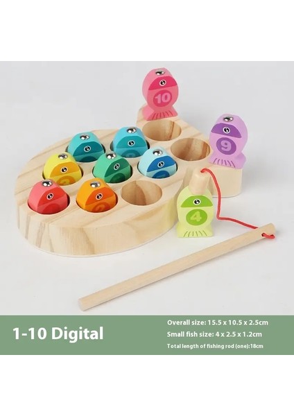 Ahşap Çocuklar Balıkçılık Oyuncaklar Bebek Montessori Erken Eğitim Oyuncakları Çocuk Yetenek Eğitim Oyunu Yürümeye Başlayan Toddler Numarası Alfabe Öğrenme: Numaralar (Yurt Dışından)