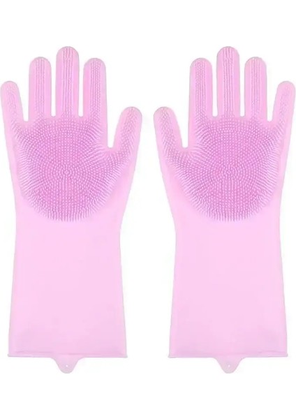 Silikon Evcil Hayvan Bakım Eldiveni - Kolay Banyo, Temini Temizleme Köpekler Kediler - Çok Amaçlı Şampuan Aracı Renk:Açık Yeşil (Yurt Dışından)