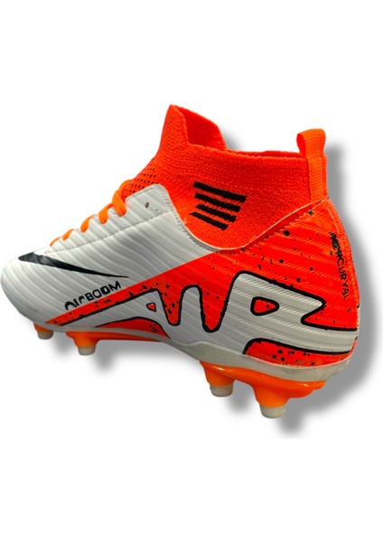 Çoraplı Krampon Beyaz Turuncu Desenli fırsatları