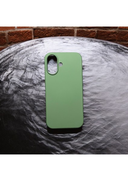 I Phone 16 Kadife Iç Dokulu Lansman Silikon Kılıf