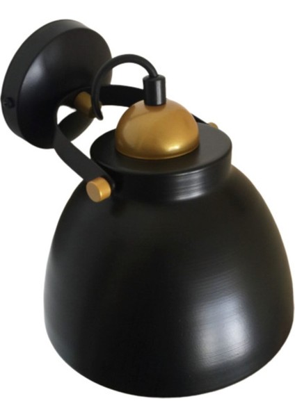 Retro Metal Duvar Aplik Siyah ve Sarı Seçenekleriyle Dekoratif Işık fiyatları