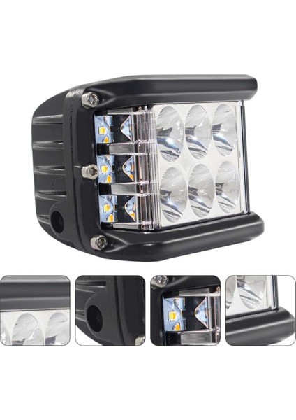 1 Adet Kaput Üstü Offroad Projektör Sis Çalışma Lambası 12 Ledli 36 Watt
