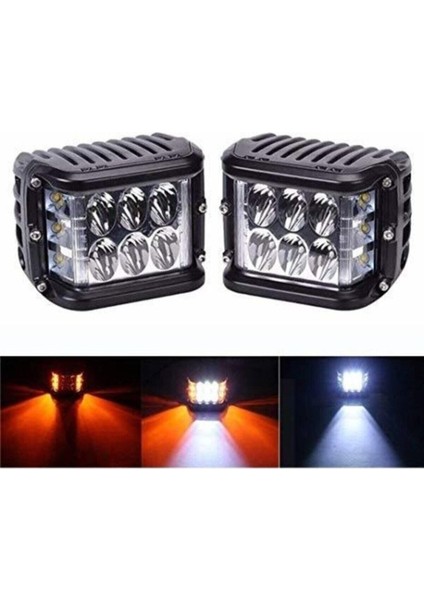 1 Adet Kaput Üstü Offroad Projektör Sis Çalışma Lambası 12 Ledli 36 Watt