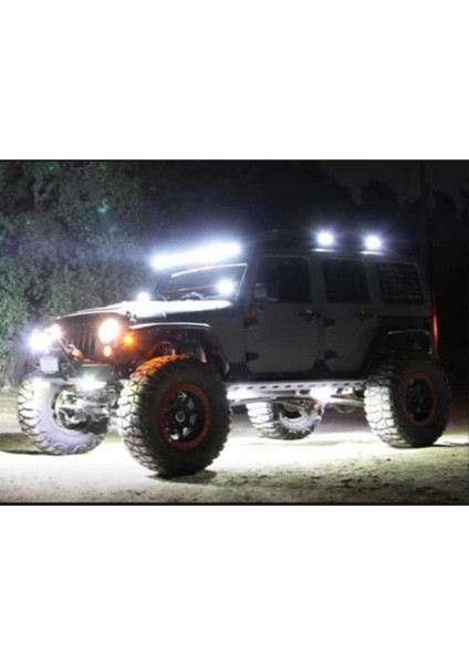 1 Adet Kaput Üstü Offroad Projektör Sis Çalışma Lambası 12 Ledli 36 Watt