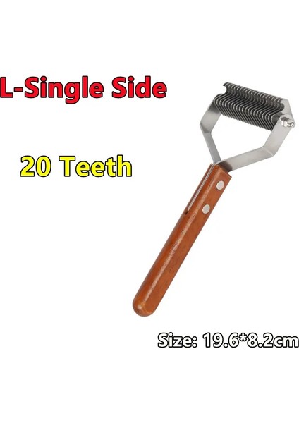 Yeni Köpek Tarak Düğü mleri Kesici Saç Bakım Fırçası Köpekler Kediler Için Ahşap Saplı Bakım Aleti Tıraş Bıçağı Evcil Hayvan Aksesuarları L-Tek Yön (Yurt Dışından)