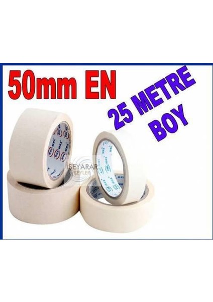 50MM 25 Metre Maskeleme Bandı Kağıt Bant