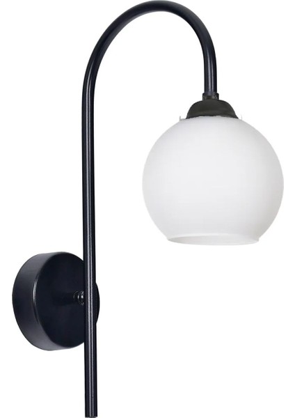 Modern metal çerçeveli cam başlıklı şık lamba, yatak odası ve mekan dekoru