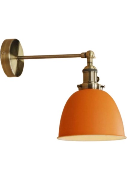 Turuncu Retro Metal Duvar ve Tavan Aplikasyonu, E27, Hareketli ve Şık Tasarım