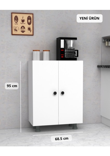 Çok Amaçlı Dolap 2 Kapaklı Kiler Dolabı Mutfak Dolabı 68,5 cm