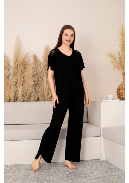 “bambu Kumaş Büyük Beden Kadın Dantelli Uzun Kollu Pijama Takımı – Yumuşak, Nefes Alabilir, Şık ve Rahat, M-5xl” fiyatları