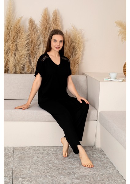 “bambu Kumaş Büyük Beden Kadın Dantelli Uzun Kollu Pijama Takımı – Yumuşak, Nefes Alabilir, Şık ve Rahat, M-5xl” modelleri