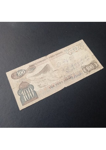 39963680EB1642A7F5 6. Emisyon 100 Lira Haliyle Yazılı (Efemera) Eski Kağıt Para