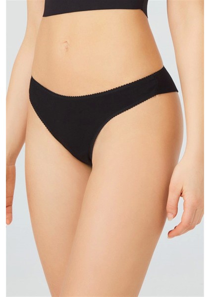Cottonhil Siyah %95 Pamuklu Basic Brezilian Kadın Külot fiyatları