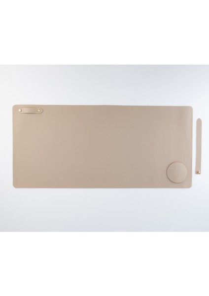 Pu Deri Geniş Masa Matı | El Yapımı Ofis Dekorasyon & Gaming Mousepad + Bardak Altlığı – 70X32 cm fırsatları