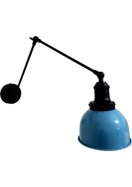 Retro hareketli üç mafsallı metal başlık, şık ve fonksiyonel tasarım, E27 duy, siyah renk