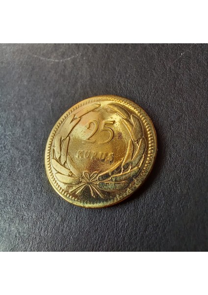 39963680E0E6A081E3 1956 25KURUŞ Ççt+ Eski Madeni Para %70 Bakır ve %30 Çinko
