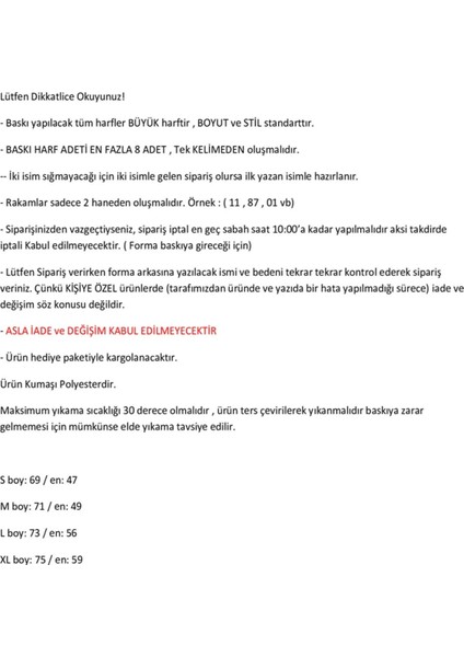 Orijinal Kişiye Özel Isim ve Numara Baskılı Çubuklu Forma