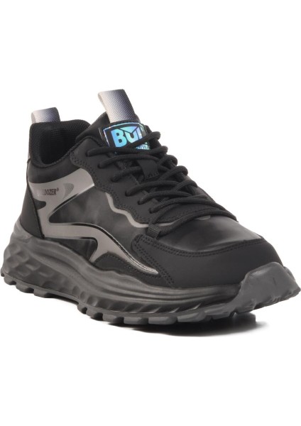 Bulldozer Hafif Esnek Siyah Erkek Spor Ayakkabı 250420 Dar Kalıp