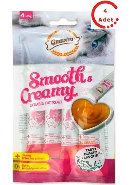 Krema Kedi Ödülü Ton Balıklı 4X15 gr x 4 Adet