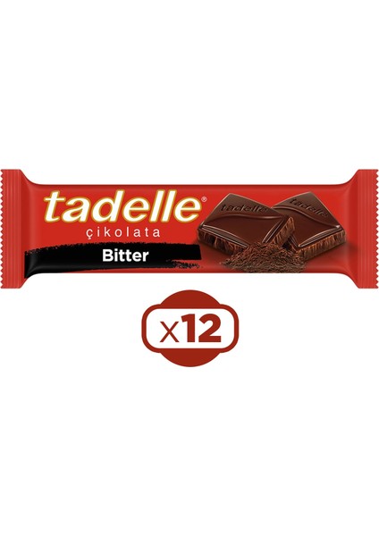 Bitter Tablet Çikolata 30 gr x 12 Adet
