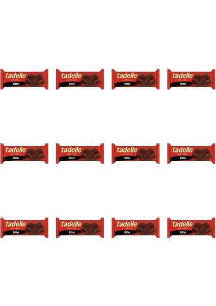 Bitter Tablet Çikolata 30 gr x 12 Adet