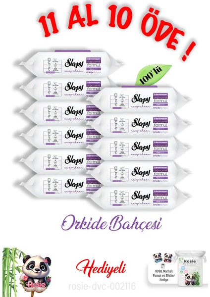 11 Al 10 Öde Sleepy 100' Lü Orkide Bahçesi ve Rosie Pamuk