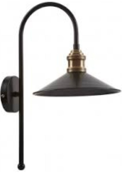 Modern siyah metal aplik, şık ve dekoratif aydınlatma parçası, E27 duy tipi