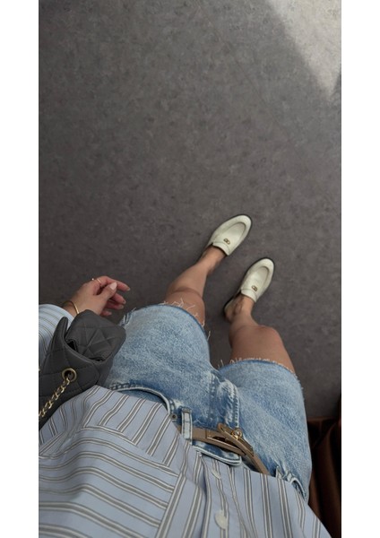 Şehir Boy Denim Mavi Şort