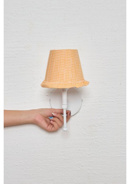 Turuncu Pötikare Duvar Aydınlatması, Metal Ayaklı, Ledli, E27 Duyli, Şık Tasarım fiyatları