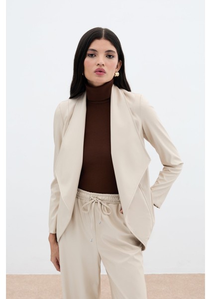 Geniş Yaka Deri Ceket - Taş modelleri