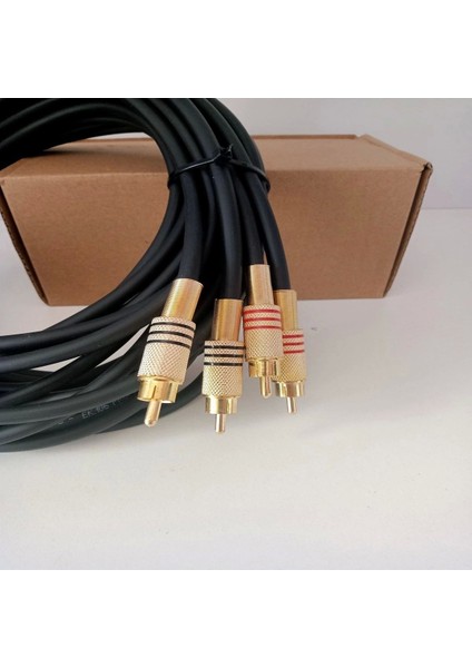 Rca Kablosu 3 Metre %100 Bakır Rca Ses Aktarım Kablosu El Yapımı 3 Metre